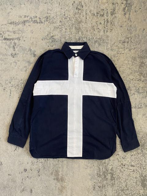 Cross Button Up Longsleeve Denim Shirt