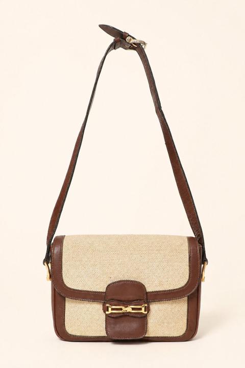 CÉLINE Sac Crécy Toile et cuir