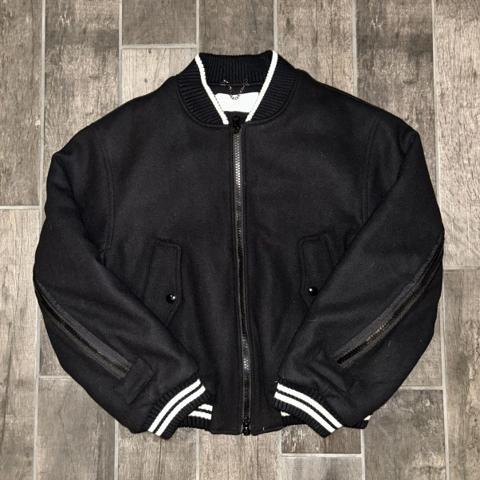 Dries Van Noten FW23 back zip wool bomber jacket