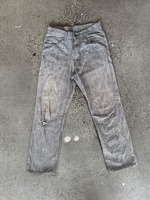 faded grey denim jeans