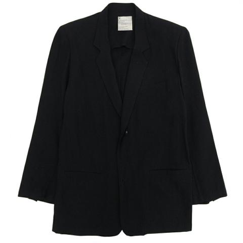Y's 2-Button Black Cotton Jacket Size M