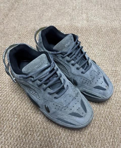 Raf Simons Cylon-21 Asphalt Gray Suede Bubble Shoes K37