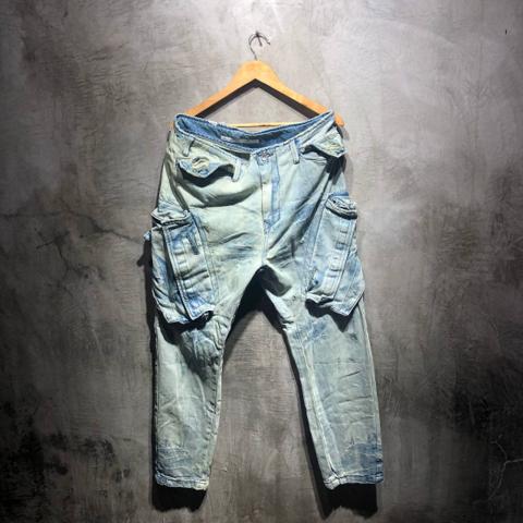 Julius Damaged Cargo Denim pants