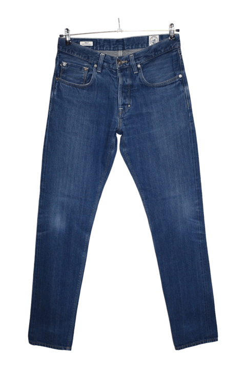 IMjiT35020 803 F18 AGHI STRETTI 14oz selvedge natural indigo