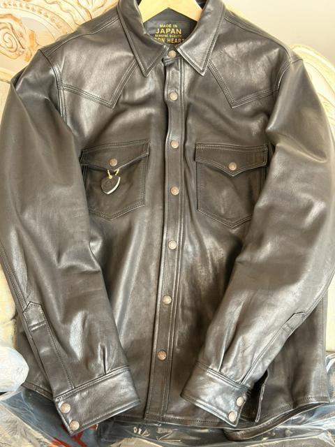 New IHSH-164 IRON HEART Men’s Deer Leather Jacket Overshirt