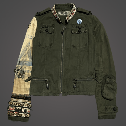 ⚡RARE⚡Share Spirit cropped military jacket
