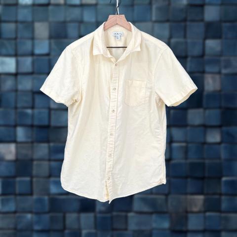 Casual Classic Yellow Button-Up Shirt XL Mens
