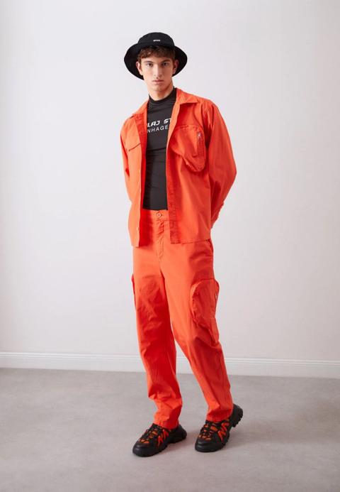 !DS! SS23 Henrik Vibskov Flame Orange Cargo Shirt