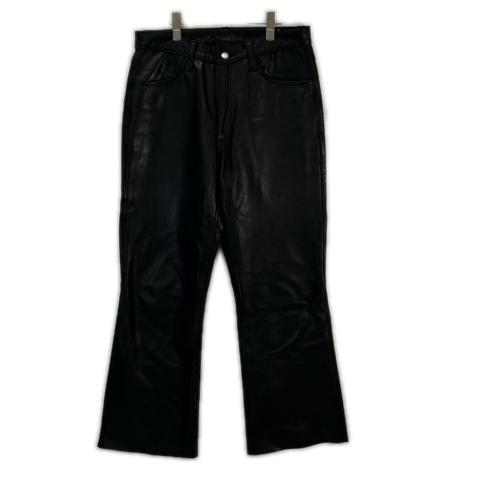KADOYA Black Leather Pants Size 35