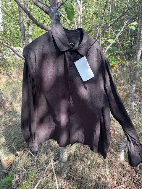 Yarn Dyed Linen/ Cotton Summercloth Flat Hem Shirt