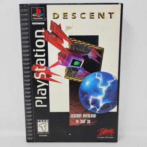 Descent Sony PlayStation 1 PS1 1996 Long Box Black Label SLUS-00037 Interplay

Brand: Interplay
Game Title: Descent
Platform: Sony PlayStation 1 (PS1)
Release Year: 1996
Format: NTSC U/C
Case Type: Long Box (Black Label)
Genre: First-Person Shooter / Flight Simulator
Rating: Teen
Features: 360 Degree 3D Movement, 30 Levels, 1-2 Player Support
Soundtrack: Type O Negative & Skinny Puppy
Developer: Parallax Software
Publisher: Interplay Productions
Model: SLUS-00037

Keywords: Retro Gaming, 90s, Sci-Fi, Space Combat, Vintage Video Game, Sony PS1, Collector, Classic, Longbox, 6DOF

#Unisex
