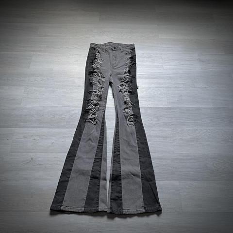 Gothic Japanese jester skinny flared pinstripe distressed jeans 


26x34
45' length
11' leg opening

Reworked Denim by me, skinny flare with distressing all over front and back that is see through so b weary bout those cheeks

pairs nicely with any new rocks or swear platforms, fits into a variety of styles from jesters to emos

no flaws but are pretty thin, last pic is them before they were reworked





#ifsixwasnine #archive #japanese #emo #gothic archive flared denim, rick, balenci, ifsixwasnine, Igb, goa, flared denim, japanese denim, japanese flared pants, tornado mart, kmrii, 14th addiction, hedi, dior, vkei, visualkei, bootcut denim, roen, sierra bell, punk pants, 20471120, black deflated denim, bell bottom japanese jeans, hysteric, bleeod, civarize, shohei takamiya, flared black pants, distressed black flared denim, ripped flared denim, gothic bell bottom japanese pants, rokku gyaru, glp, emo jeans, stacked jeans, pinstripe, hogtoes, emo pants