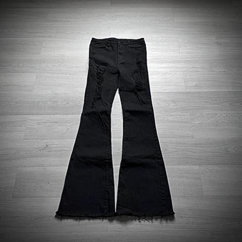 Gothic japanese black bootcut distressed jeans

28x34
45’ length 
11’ leg opening

not ifswn 
Reworked denim by me, slim bootcut fit that stacks nicely on any shoes, beautiful dark silhouette to make you slender and tall 

pairs nicely with any platforms or swear london, fits into a variety of styles from archive to vkei

no flaws but no pockets, dm w any questions and bundle to save🫡







E4
#ifsixwasnine #archive #Japanese #emo #gothic archive flared denim, rick, balenci, ifsixwasnine, Igb, goa, flared denim, japanese denim, japanese flared pants, tornado mart, kmrii, 14th addiction, hedi, dior, vkei, putumayo, visualkei, bootcut denim, roen, sierra bell, punk pants, 20471120, black waxed denim,, hysteric, bleeod, civarize, shohei takamiya, hysteric glamour, 5351 hommes, backlash, alice auaa, share spirit rokku gyaru, glp, laced jeans, ifsixwasnine mud max, laced flared jeans, in the attic, luster denim, hnaoto, punk, seditionaries, diorhomme
