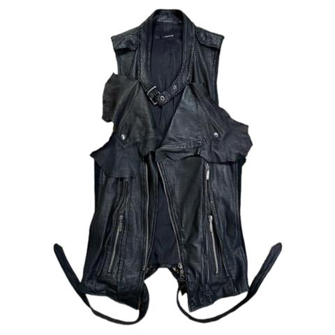 yasuyuki ishii leather vest m 519c