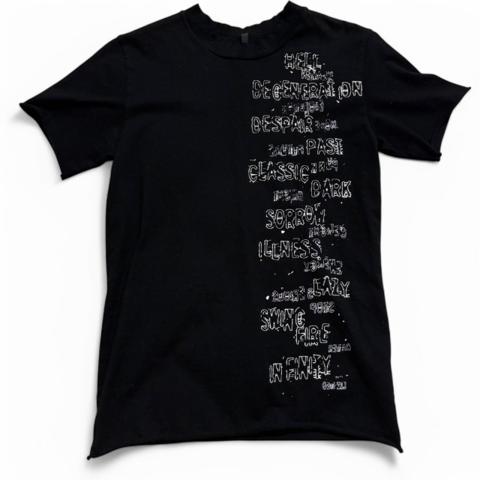 Milkboy ‘Hell’ Black T Shirt 
size Small
Width- 16 Inches
Length- 26 inches 
Offer me
Never seen this anywhere else. 😯
Message before buying
#milkboy #japanesefashion #ifsixwasnine #opium #bladee