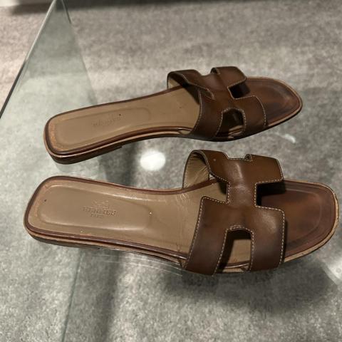 hermes oran slippers