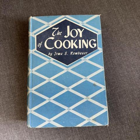 Vintage 1943 The Joy of Cooking by Irma S. Rombauer
Small stain on cover & back seam of book pulling away.  Grandmas name is on front cover. See photos
#cooking #classic #joyofcooking #grandmacore #cottagecore