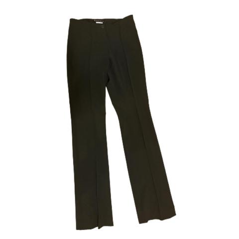 Plein Sud Dark Green Straight Flare Trouser

FABRIC:  80% wool 
COLOR: Dark green 

DETAILS: structured subtle pleat down the middle, zipper and button closure, mid to high waisted, tight straight flare with folded hem, so flattering 

KEYWORDS: everyday, effortless, casual, versatile, quiet luxury, designer, minimalist, simple, business casual, office siren 

SIZE: S
MEASUREMENTS: waist 26, length 31.5
SILHOUETTE/FIT: fits like S