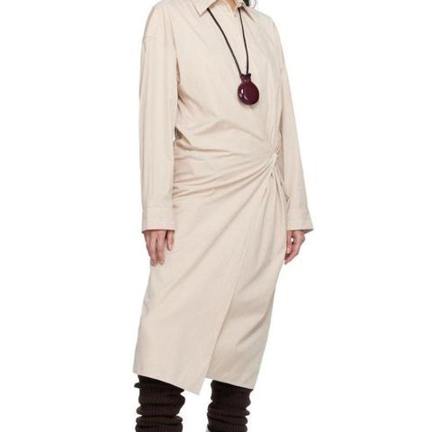 lemaire beige twisted midi