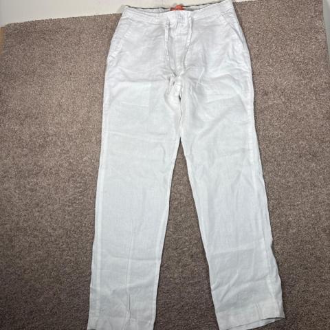 Inserch Linen Collection Mens White 100% Premium Linen Drawstring Pants Size L

Inserch Linen Collection pants offer a classic, breathable choice for warm weather, crafted from 100% premium linen. These white trousers feature a comfortable elastic waistband with an adjustable drawstring, side pockets, and buttoned rear welt pockets for a functional yet relaxed look. The straight-leg silhouette provides a timeless appeal suitable for various summer activities.

Measurements:
• Waist: 16" (32" doubled)
• Inseam: 31"

Brand: Inserch
Material: 100% Linen
Color: White
Style: Drawstring Linen Pants
Fit: Straight
Waist: Elastic with Drawstring
Pockets: 4-Pocket Design
Pattern: Solid
Occasion: Beach Wedding, Summer Vacation, Resort Wear

Keywords: Coastal, Nautical, Old Money, Quiet Luxury, Tropical, Mediterranean, Cruise Wear, Breathable, Lightweight, Minimalist, Preppy, Summer Staples

#linen #coastal #summer #vacation #oldmoney