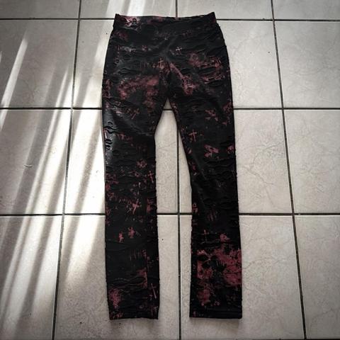 punk rave distress g0r3 pants

no flaws 
never worn 

MEASUREMENTS: 

waist - 13" in 
rise - 7 in 
inseam - 28 in 
leg opening- 5 in 






pair of skinny legging type material, little to no stretch, red splatter detailing and distress designs with mesh underlayer

pairs nicely with any new platforms, fits into a variety of styles from the rave scene to vkei and emo styles

no flaws

dm w any questions and bundle to save




#punkrave #archive #Japanese #emo #punk archive skinnies, rick, balenci, ifsixwasnine, Igb, goa, punk rave, japanese rave scene, japanese vkei pants, tornado mart, kmrii, 14th addiction, hedi, dior, vkei, visualkei, punk pants, 20471120, hysteric, bleeod, civarize, shohei takamiya, flared black pants, distressed black ripped denim, gothic bell bottom japanese pants, rokku gyaru, glp, laced jeans, ifsixwasnine mud max, laced flared jeans, bondage pants, chrome hearts