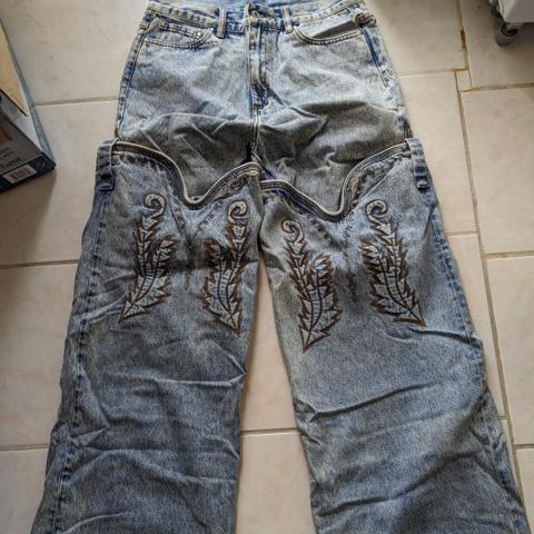 yproject cowboy cuff jeans sourced