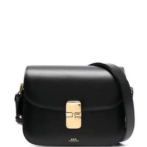 A.P.C grace bag , black 

21 x 17 x 5 cm. Adjustable strap: 36 cm and 49 cm.

A.P.C. black leather crossbody bag #luxury #leather
