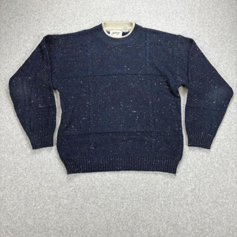 Barrage Knit Sweater Mens M Blue Speckled Crewneck Vintage 90s Grandpacore Retro

Up For Sale Is: Barrage Navy Blue Speckled Sweater

Size: Medium

Actual Measurements As Follows: 
Chest: 22.5" (45" doubled)
Length: 25"
Sleeve: 22.5"

Description:
Barrage Knit Sweater is in good pre-owned condition. (Please see pics)
*I ship USPS GROUND ADVANTAGE with a tracking number for your confirmation.
*NEXT DAY SHIPPING
*ITEMS HAVE BEEN LAUNDERED( Unless New With Tags)

Keywords,Style Tags,: Grandpacore, Dark Academia, Preppy, Retro, 90s, Vintage Style, Chunky Knit, Flecked, Twee, Cozy, Winter, Fall, Classic, Textured, Minimalist

#Cozy #Wool #90s