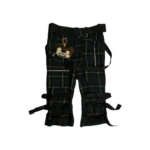 Here-There bondage plaid capris 

pretty plaid color way with straps to tighten/loosen up the leg area and functional back zippers 

FUGGLER NOT INCLUDED 

#fotus #beautybeast #kojikuga #14thaddiction #herethere