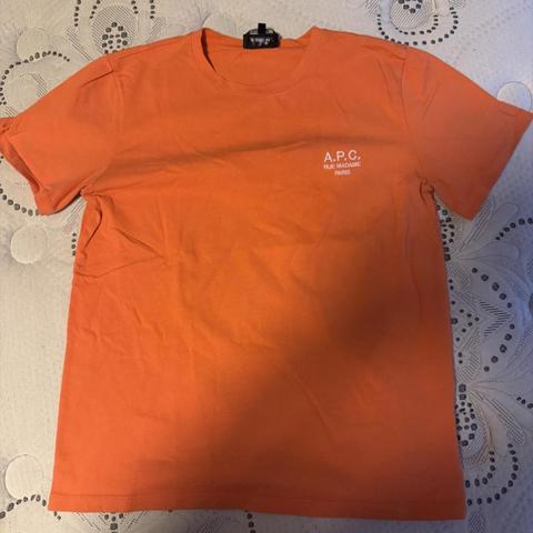 A.P.C. Embroider orange shirt