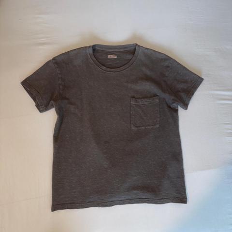 LAST PRICE DROP Kapital grey slub pocket t-shirt 

Size 2 fits like a shmedium

26 length 20 pit to pit

#kapital #summer #slub #basic