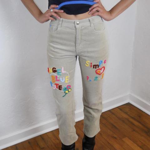 Vintage Angel Blue Corduroy Pants with Cute Embroidery 

Great condition 

Fits modern 26’ waist





But what will your LB-03 Angel Blue Obelisk Juddy Corn Cop Copine
WVB Nylaus Girbaud Christian Lacroix PPFM Ksubi 20471120
Sunaokuwahara Zucca Custo Barcelona JPG Galliano Hishinuma
boyfriend do when you are attacked by a group of assassins? His
pants are too tight!!

❤️ #copcopine #hystericglamour #harajuku