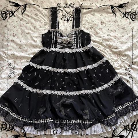 (dm me to buy through paypal pls)
H.naoto music note jsk, love this dress dearly but i have to let it go :( 
-ribbon in that back is missing so just replace it with a new one! 

ৎ୭ 𝒃𝒆𝒔𝒕 𝒔𝒊𝒛𝒆𝒔 𝒇𝒐𝒓 𝒕𝒉𝒊𝒔: M-L

🎼♟️.𖥔 ݁ ˖ 𝙥𝙡𝙚𝙖𝙨𝙚 𝙠𝙚𝙚𝙥 𝙞𝙣 𝙢𝙞𝙣𝙙 𝙗𝙚𝙛𝙤𝙧𝙚 𝙗𝙪𝙮𝙞𝙣𝙜 𝙢𝙤𝙨𝙩 𝙤𝙛 𝙩𝙝𝙚 𝙘𝙡𝙤𝙩𝙝𝙚𝙨 𝙖𝙧𝙚 𝙤𝙡𝙙𝙚𝙧 𝙟𝙖𝙥𝙖𝙣𝙚𝙨𝙚 𝙘𝙡𝙤𝙩𝙝𝙚𝙨 𝙨𝙤 𝙢𝙖𝙮 𝙝𝙖𝙫𝙚 𝙨𝙞𝙜𝙣𝙨 𝙤𝙛 𝙬𝙚𝙖𝙧 𝙪𝙣𝙡𝙚𝙨𝙨 𝙨𝙩𝙖𝙩𝙚𝙙 𝙤𝙩𝙝𝙚𝙧𝙬𝙞𝙨𝙚~
⏔⏔⏔ ꒰ ᧔ෆ᧓ ꒱ ⏔⏔⏔
𝘪𝘧 𝘺𝘰𝘶 𝘯𝘦𝘦𝘥 𝘮𝘦𝘢𝘴𝘶𝘳𝘦𝘮𝘦𝘯𝘵𝘴
𝙥𝙡𝙨 𝙢𝙚𝙨𝙨𝙖𝙜𝙚 𝙢𝙚!
#jfashion #hnaoto #gothiclolita #putumayo #lolita