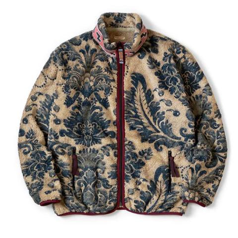 kapital damask fleece zip up