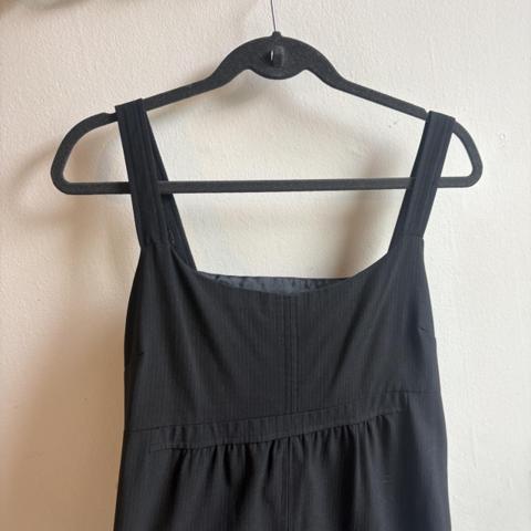 Walter black pinafore dress with pockets, size L #pinafore #workwear