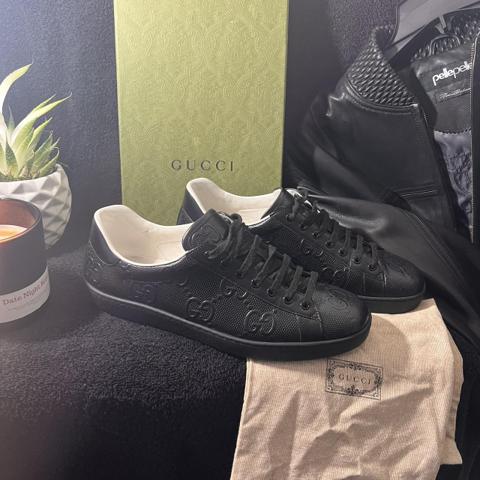 mens ace gg embossed sneaker