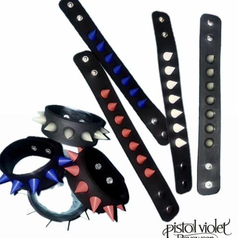 SPIKE BRACELET SILICONE PUNK RAVE LONDON COUCH UK STYLE BRACELET

 Silicone Rubber Spike bracelet in multiple colors UK IMPORTED similar to couch uk and other punk rave goth style brands.
Durable and long lasting quality comes in multiple colors.

Multiple available. Price is for One not all.

MESSAGE ME WITH REQUESTED COLOR(S) BEFORE BUYING PLEASE
Options are
 -RED SPIKE
 -BLUE SPIKE
 -TRANSLUCENT SPIKE (SOLD OUT)
-WHITE SPIKE 

BUY 3 COLORS AND I WILL THROW IN THE FOURTH FOR FREE 

Not cyberdog obv
#CouchUk Swear London craig morrison #spacetribe beauty beast buffalo london demonia swear alternative Igb goa ravewear industrial #cybergoth spike