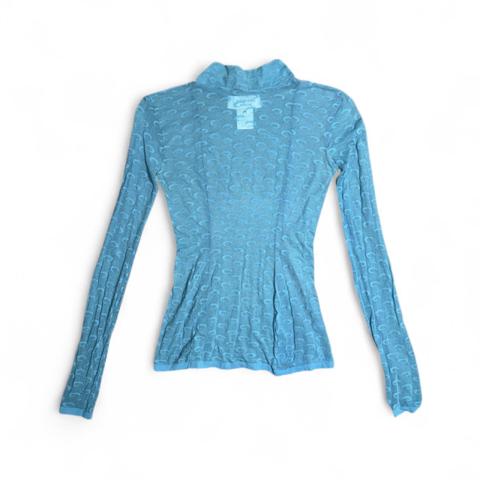 Marine Serre white line blue monogrammed stocking top
Size small + super stretchy

Purchased from SSENSE

#marineserre #designer #stockings #y2k #longsleeve