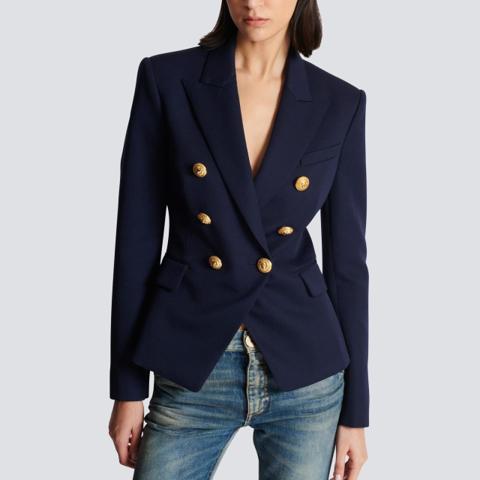 balmain wool double breasted jacket size36