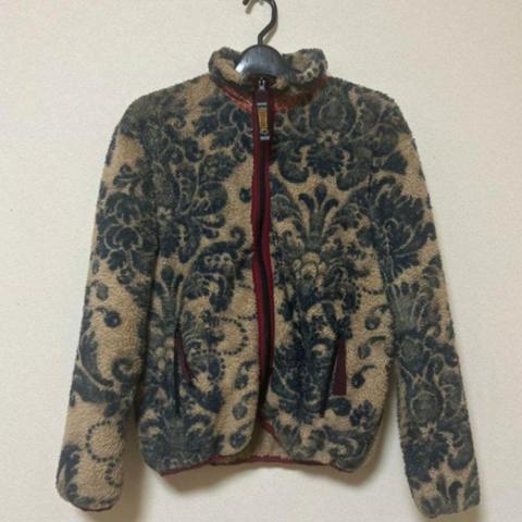 capital boa fleece damask print