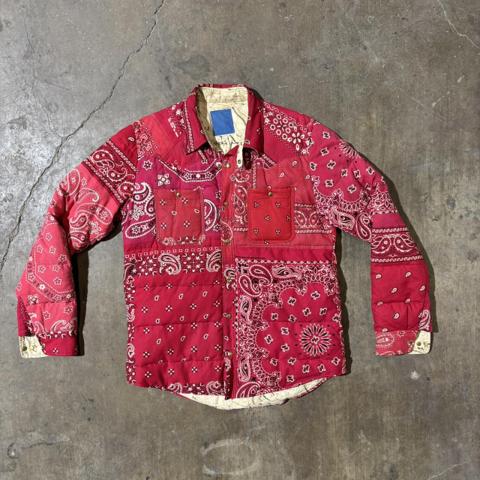visvim red bandanna kerchief down