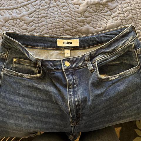 Mica blue denim jeans size 30 #mica #denim tall girl jeans 👖 I’m 5’7 and these are still long on me also very comfortable. High rise