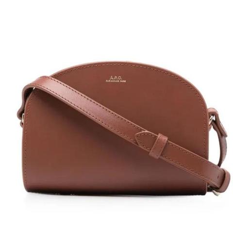 A.P.C Demi Half Moon Bag Mini in Tan

Leather handbag with gold hardware