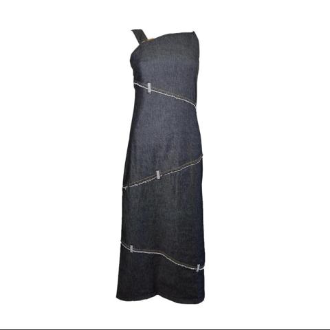 cop copine asymmetrical denim dress