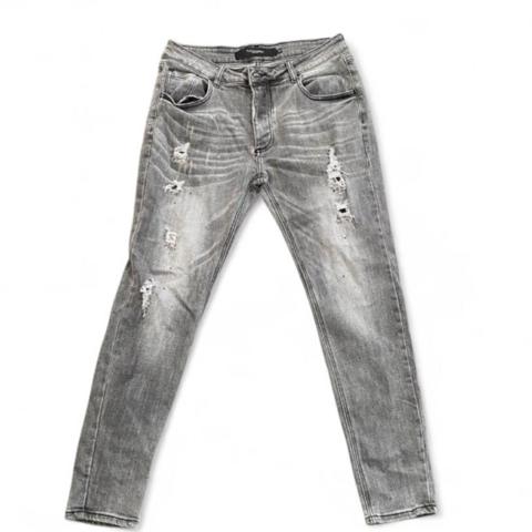 Alessandro Zanetti gray distressed skinny jeans size 32 #distressed #skinny #y2k #emo