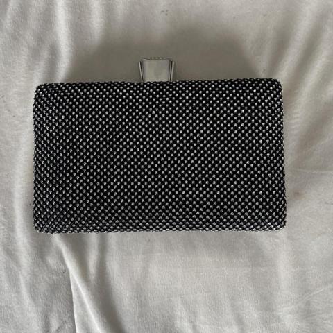 Bella Collection black clutch with silver studs #glamour #evening