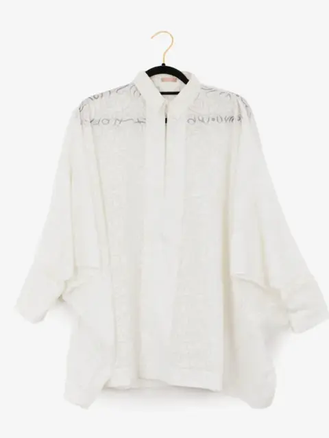 Chemise oversize Alaia coton blanc