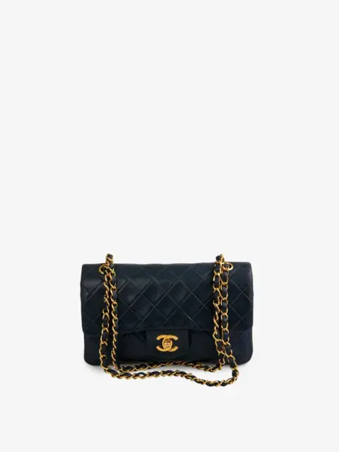 Sac Classique 23cm Chanel bleu marine