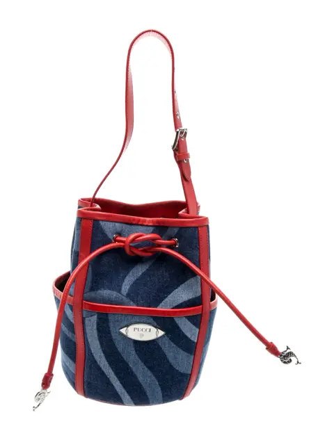 Emilio Pucci Denim Bucket Bag