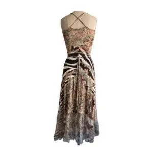 Class by Roberto Cavalli 00s Zebra & Floral Maxi Dress